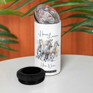 Horse Lover 4 in 1 Can Cooler Tumbler Personalized TS04 Print Your Wear