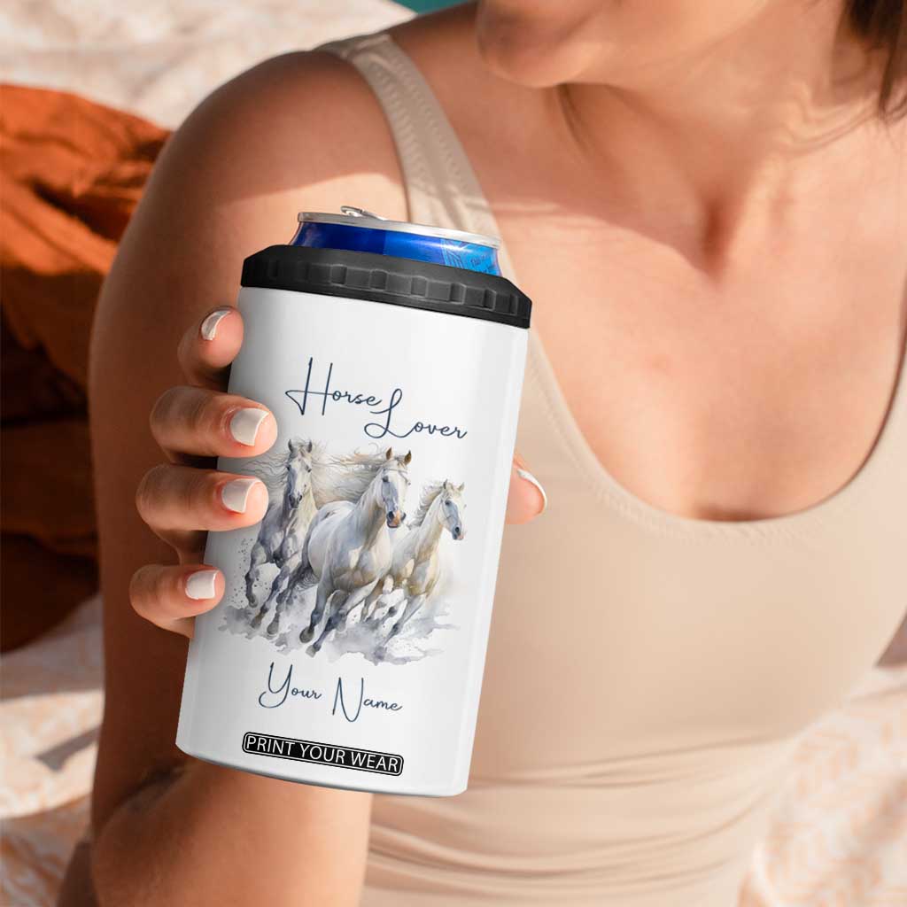 Horse Lover 4 in 1 Can Cooler Tumbler Personalized TS04 Print Your Wear