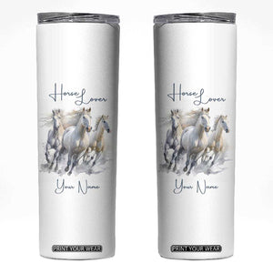 Horse Lover Skinny Tumbler Personalized TS04 Multicolor Print Your Wear