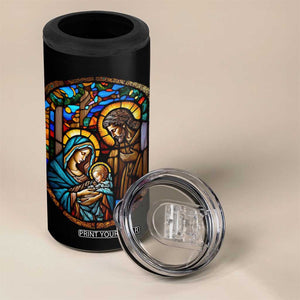 Faith Nativity Abstract Stained Glass 4 in 1 Can Cooler Tumbler Personalized TS04 Print Your Wear