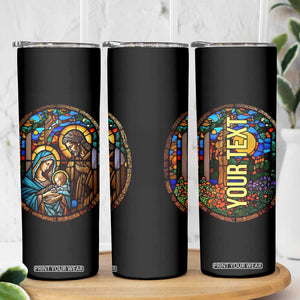 Faith Nativity Abstract Stained Glass Skinny Tumbler Personalized TS04 Print Your Wear