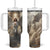 Faith Angel Tumbler With Handle Personalized TS04 One Size: 40 oz Multicolor Print Your Wear