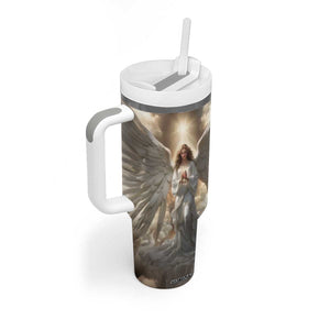 Faith Angel Tumbler With Handle Personalized TS04 Print Your Wear