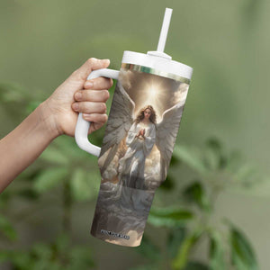 Faith Angel Tumbler With Handle Personalized TS04 Print Your Wear