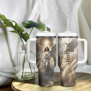 Faith Angel Tumbler With Handle Personalized TS04 Print Your Wear