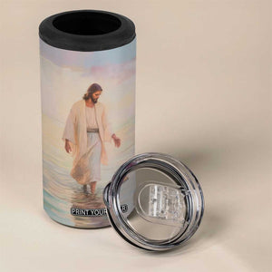 Jesus Walking On The Beach 4 in 1 Can Cooler Tumbler Personalized TS04 Print Your Wear