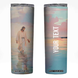 Jesus Walking On The Beach Skinny Tumbler Personalized TS04 Multicolor Print Your Wear