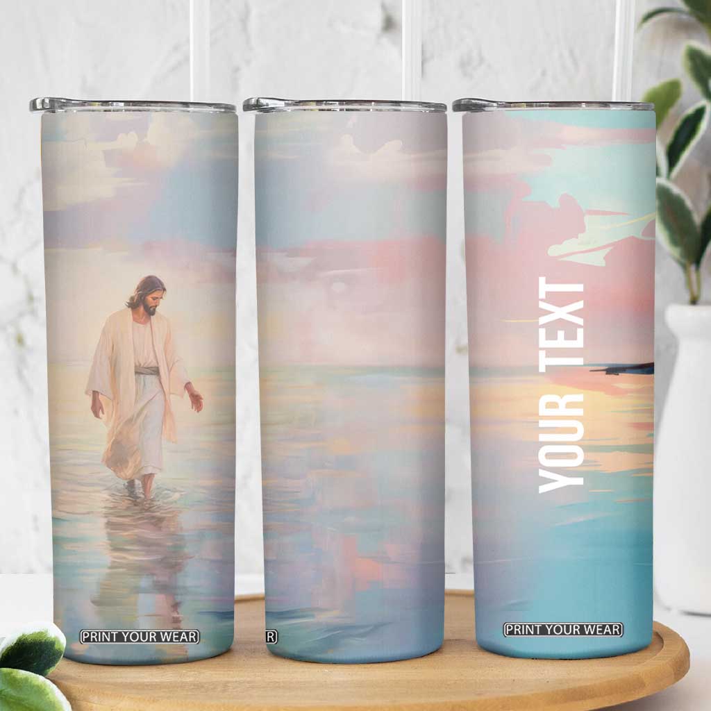 Jesus Walking On The Beach Skinny Tumbler Personalized TS04 Print Your Wear