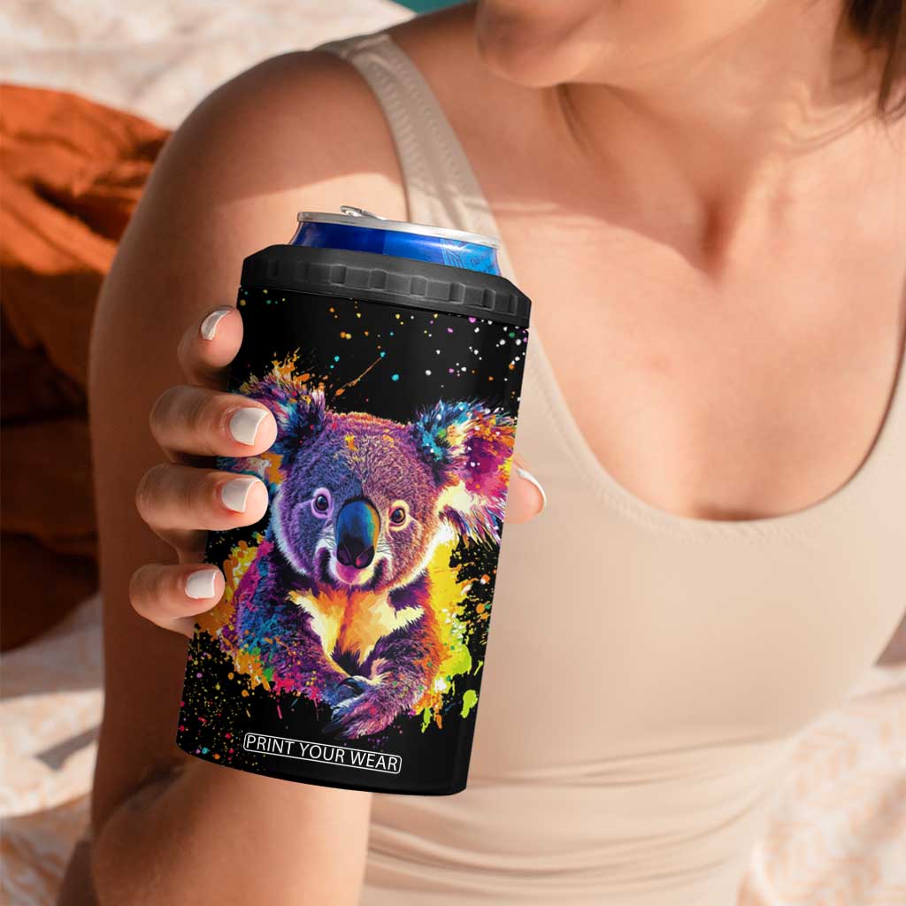 Koala Rainbow Color Style 4 in 1 Can Cooler Tumbler Personalized TS04 Print Your Wear