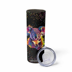 Koala Rainbow Color Style Skinny Tumbler Personalized TS04 Print Your Wear