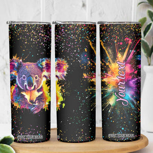 Koala Rainbow Color Style Skinny Tumbler Personalized TS04 Print Your Wear