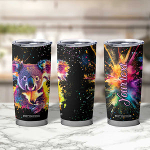 Koala Rainbow Color Style Tumbler Cup Personalized TS04 Print Your Wear