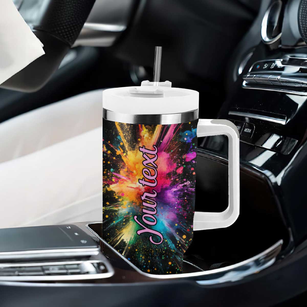 Koala Rainbow Color Style Tumbler With Handle Personalized TS04 Print Your Wear