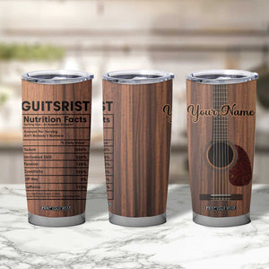 Guitarist Nutrition Facts Acoustic Guitar Tumbler Cup Personalized TS04 Print Your Wear