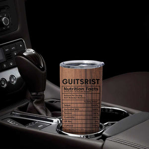 Guitarist Nutrition Facts Acoustic Guitar Tumbler Cup Personalized TS04 Print Your Wear