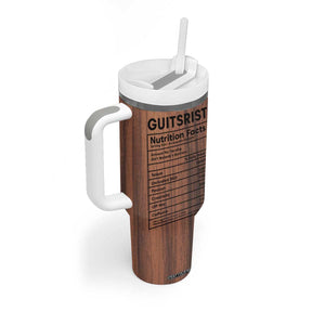 Guitarist Nutrition Facts Acoustic Guitar Tumbler With Handle Personalized TS04 Print Your Wear