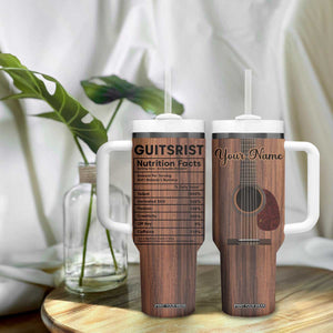 Guitarist Nutrition Facts Acoustic Guitar Tumbler With Handle Personalized TS04 Print Your Wear