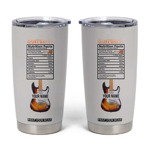 Guitarist Nutrition Facts Electric Guitar Tumbler Cup Personalized TS04 Multicolor Print Your Wear