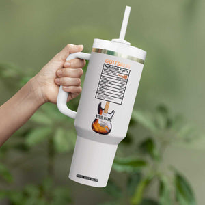 Guitarist Nutrition Facts Electric Guitar Tumbler With Handle Personalized TS04 Print Your Wear