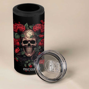 Vintage Skull Rose 4 in 1 Can Cooler Tumbler Personalized TS04 Print Your Wear