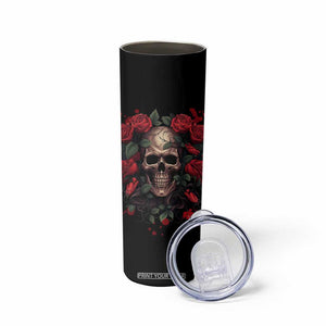 Vintage Skull Rose Skinny Tumbler Personalized TS04 Print Your Wear