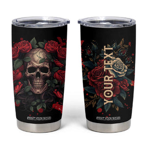 Vintage Skull Rose Tumbler Cup Personalized TS04 Multicolor Print Your Wear