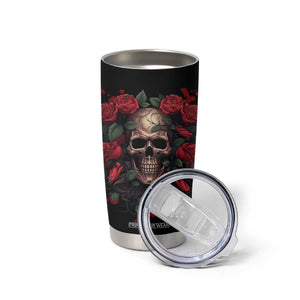 Vintage Skull Rose Tumbler Cup Personalized TS04 Print Your Wear