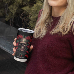 Vintage Skull Rose Tumbler Cup Personalized TS04 Print Your Wear