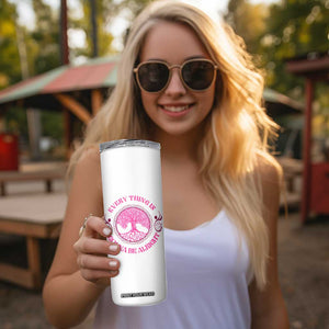 Every Thing Is Gonna Be Alright Pink Gnome Brc Skinny Tumbler Personalized TS04 Print Your Wear