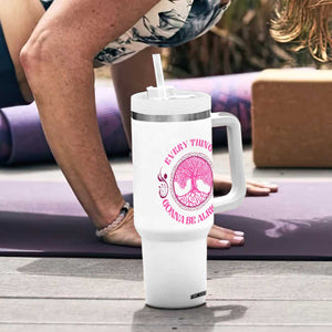 Every Thing Is Gonna Be Alright Pink Gnome Brc Tumbler With Handle Personalized TS04 Print Your Wear