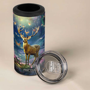 Deer In Flower Forest 4 in 1 Can Cooler Tumbler Personalized TS04 Print Your Wear