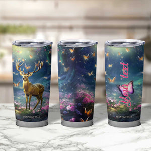 Deer In Flower Forest Tumbler Cup Personalized TS04 Print Your Wear