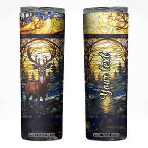 Deer Stained Glass Skinny Tumbler Personalized TS04 Multicolor Print Your Wear