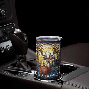 Deer Stained Glass Tumbler Cup Personalized TS04 Print Your Wear