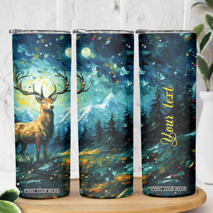 Deer Starry Night Style Skinny Tumbler Personalized TS04 Print Your Wear