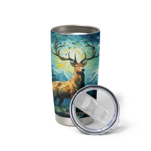 Deer Starry Night Style Tumbler Cup Personalized TS04 Print Your Wear