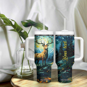 Deer Starry Night Style Tumbler With Handle Personalized TS04 Print Your Wear