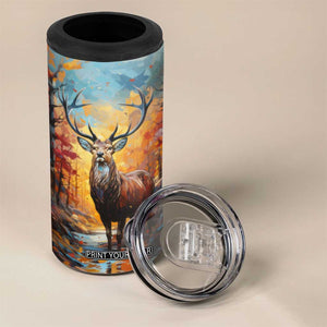 Deer In Colorful Forest 4 in 1 Can Cooler Tumbler Personalized TS04 Print Your Wear