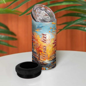 Deer In Colorful Forest 4 in 1 Can Cooler Tumbler Personalized TS04 Print Your Wear