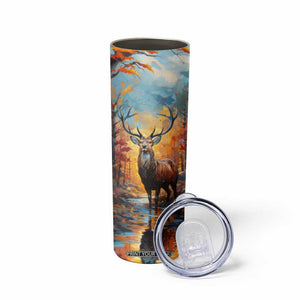 Deer In Colorful Forest Skinny Tumbler Personalized TS04 Print Your Wear