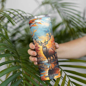 Deer In Colorful Forest Skinny Tumbler Personalized TS04 Print Your Wear