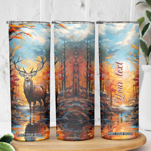 Deer In Colorful Forest Skinny Tumbler Personalized TS04 Print Your Wear