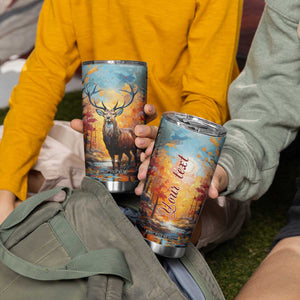 Deer In Colorful Forest Tumbler Cup Personalized TS04 Print Your Wear