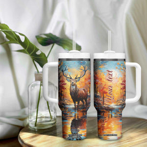 Deer In Colorful Forest Tumbler With Handle Personalized TS04 Print Your Wear