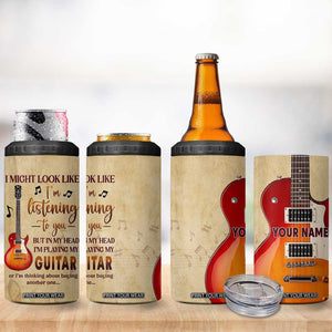 But In My Head Im Playing My Guitar Or Im Thinking About Buying Another One 4 in 1 Can Cooler Tumbler Personalized TS04 Print Your Wear