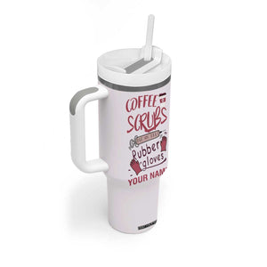 Coffee Scrubs And Rubber Gloves Tumbler With Handle Personalized TS04 Print Your Wear