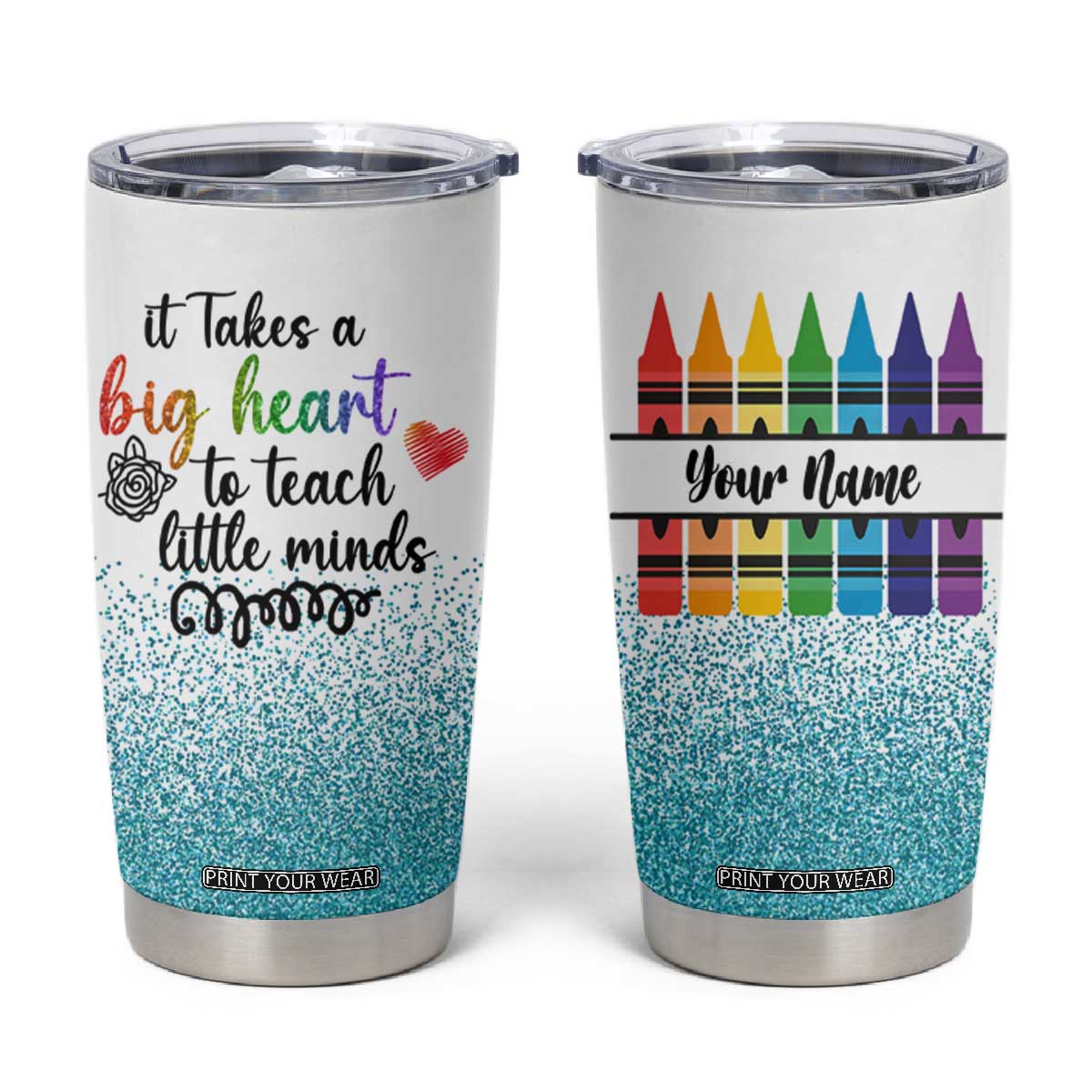 Teacher Tumbler Cup Personalized TS04 Multicolor Print Your Wear