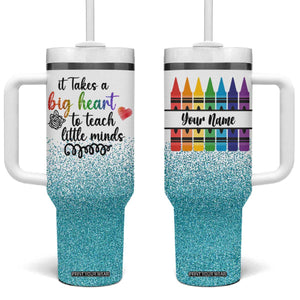 Teacher Tumbler With Handle Personalized TS04 One Size: 40 oz Multicolor Print Your Wear