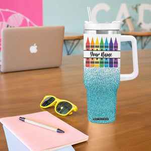 Teacher Tumbler With Handle Personalized TS04 Print Your Wear