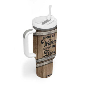 Beer Barrel Wooden Personalized Tumbler With Handle TS04 Print Your Wear